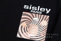 Черные свитшоты с логотипом «Sisley»