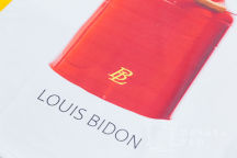 Белая футболка с картинкой и надписью «LOUIS BIDON»